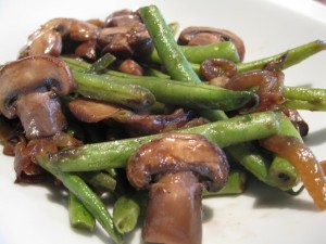 Green Beans & Cremini Mushrooms