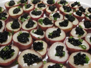 Baby Red Potatoes with Caviar
